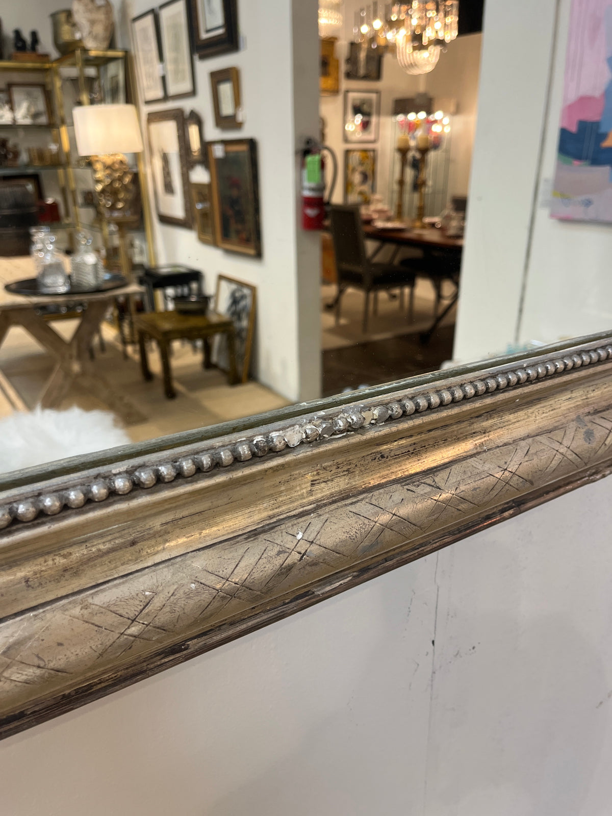 Antique Gilt Silver Louis Philippe Mirror