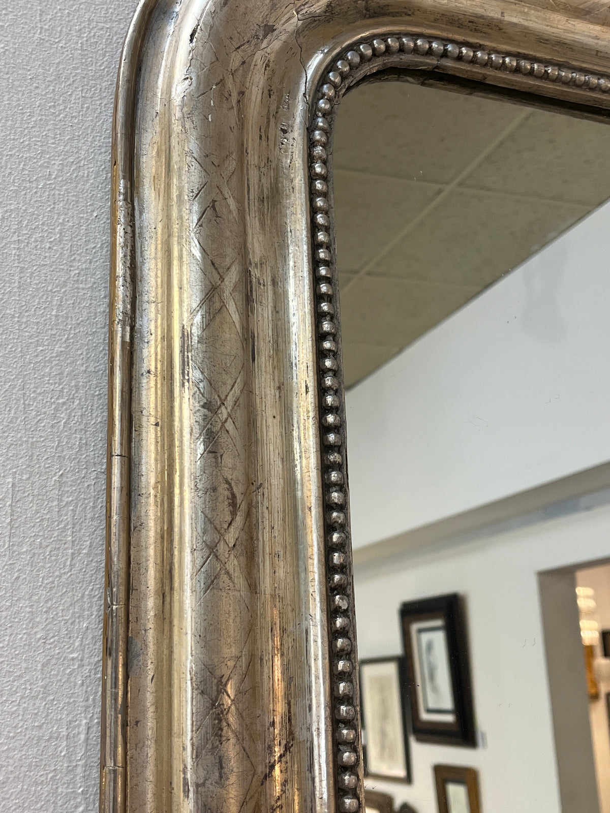 Antique Gilt Silver Louis Philippe Mirror
