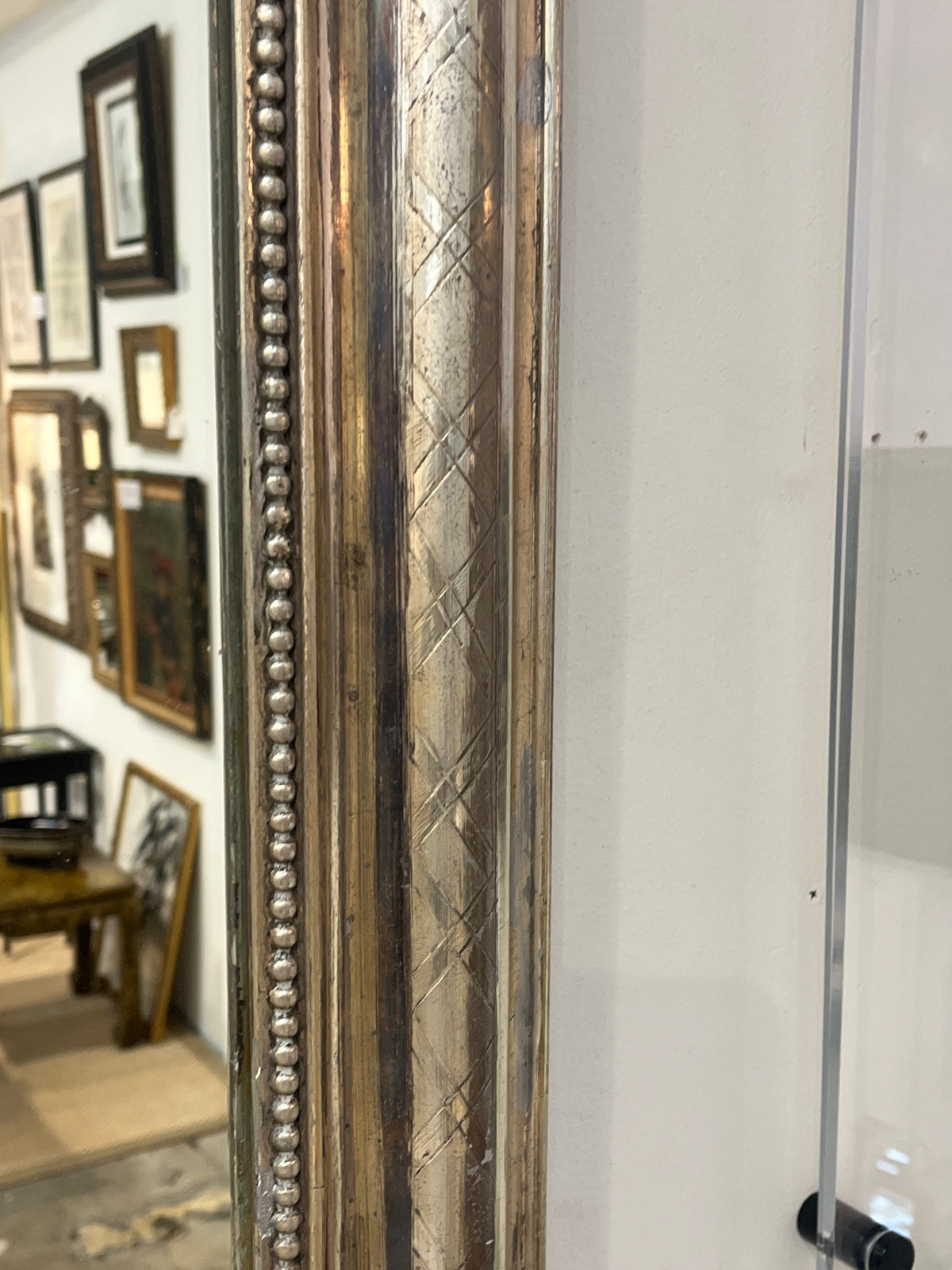 Antique Gilt Silver Louis Philippe Mirror