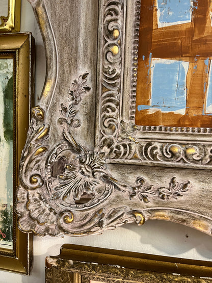 Modern Abstract Painting in Antique Rococo Revival Frame