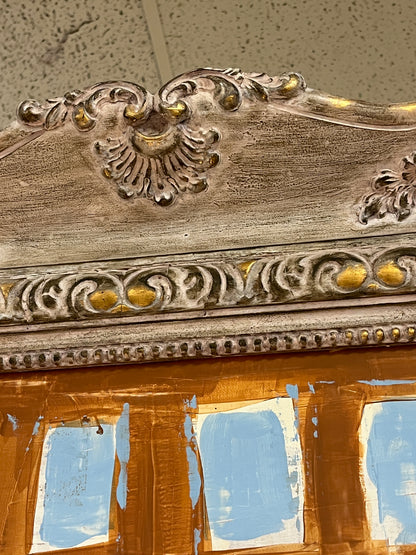 Modern Abstract Painting in Antique Rococo Revival Frame