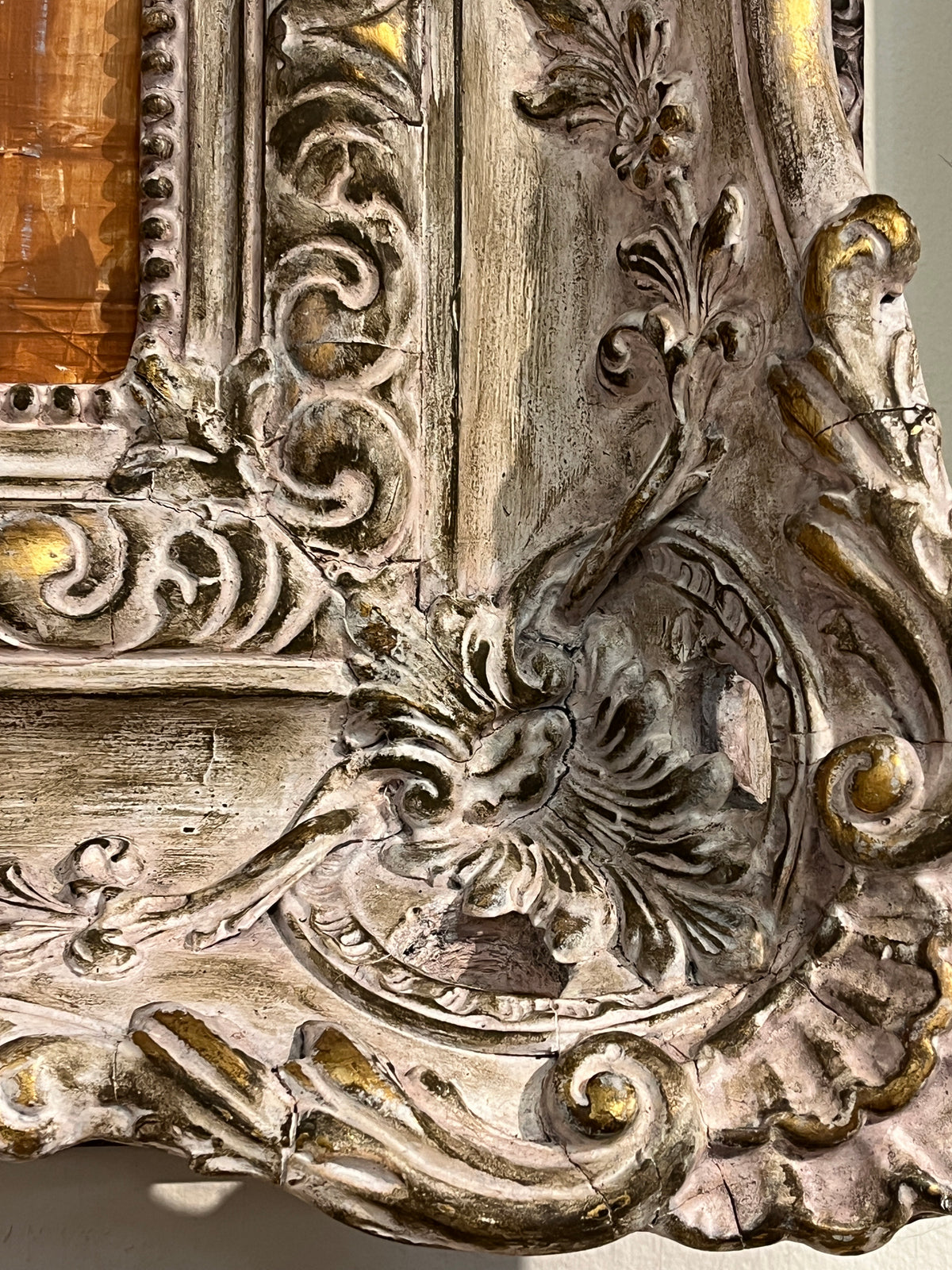 Modern Abstract Painting in Antique Rococo Revival Frame