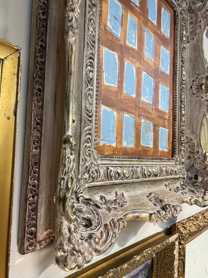 Modern Abstract Painting in Antique Rococo Revival Frame