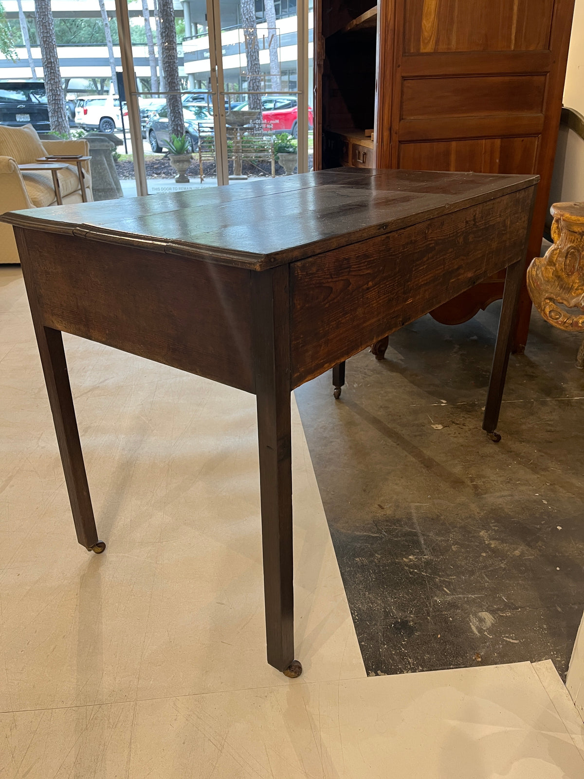 19th Century Georgian Carved Library Table