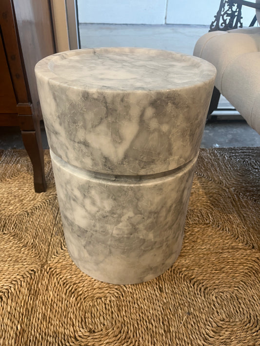 Contemporary Solid Marble Side Table / Pedestal