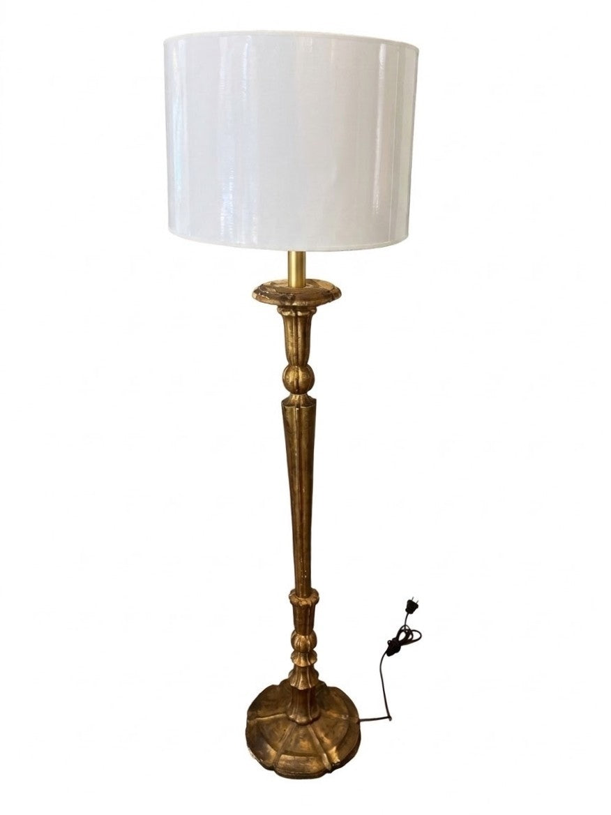 19th Century Italian Giltwood Floor Lamp