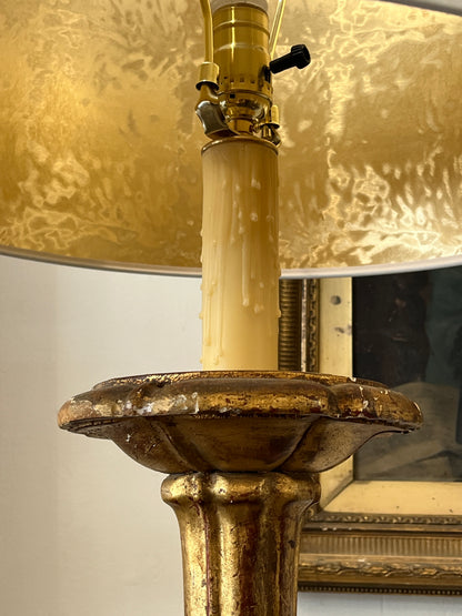 19th Century Italian Giltwood Floor Lamp