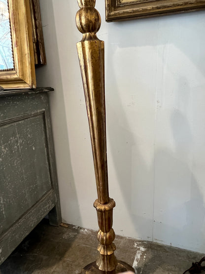 19th Century Italian Giltwood Floor Lamp