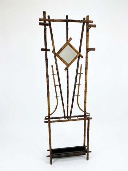 Antique Burnt Bamboo Hall Tree