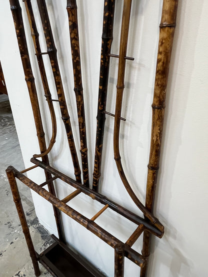 Antique Burnt Bamboo Hall Tree