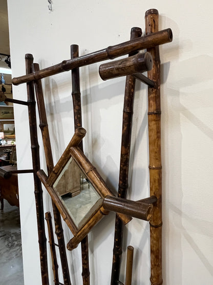 Antique Burnt Bamboo Hall Tree