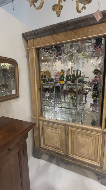 Vintage Hand Painted Bar Cabinet